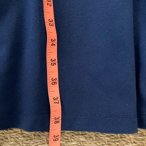 NWT Calvin Klein Navy Blue Shift Dess, Cowl Neck & Side Pockets, Size 14 - Picture 9 of 12